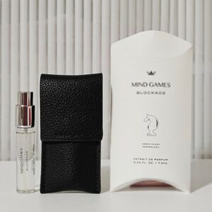 New Mind Games Blockade Extrait DP Travel Spray 7.5 ml/0.25 oz Leather Case